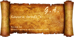 Gavora Arnót névjegykártya